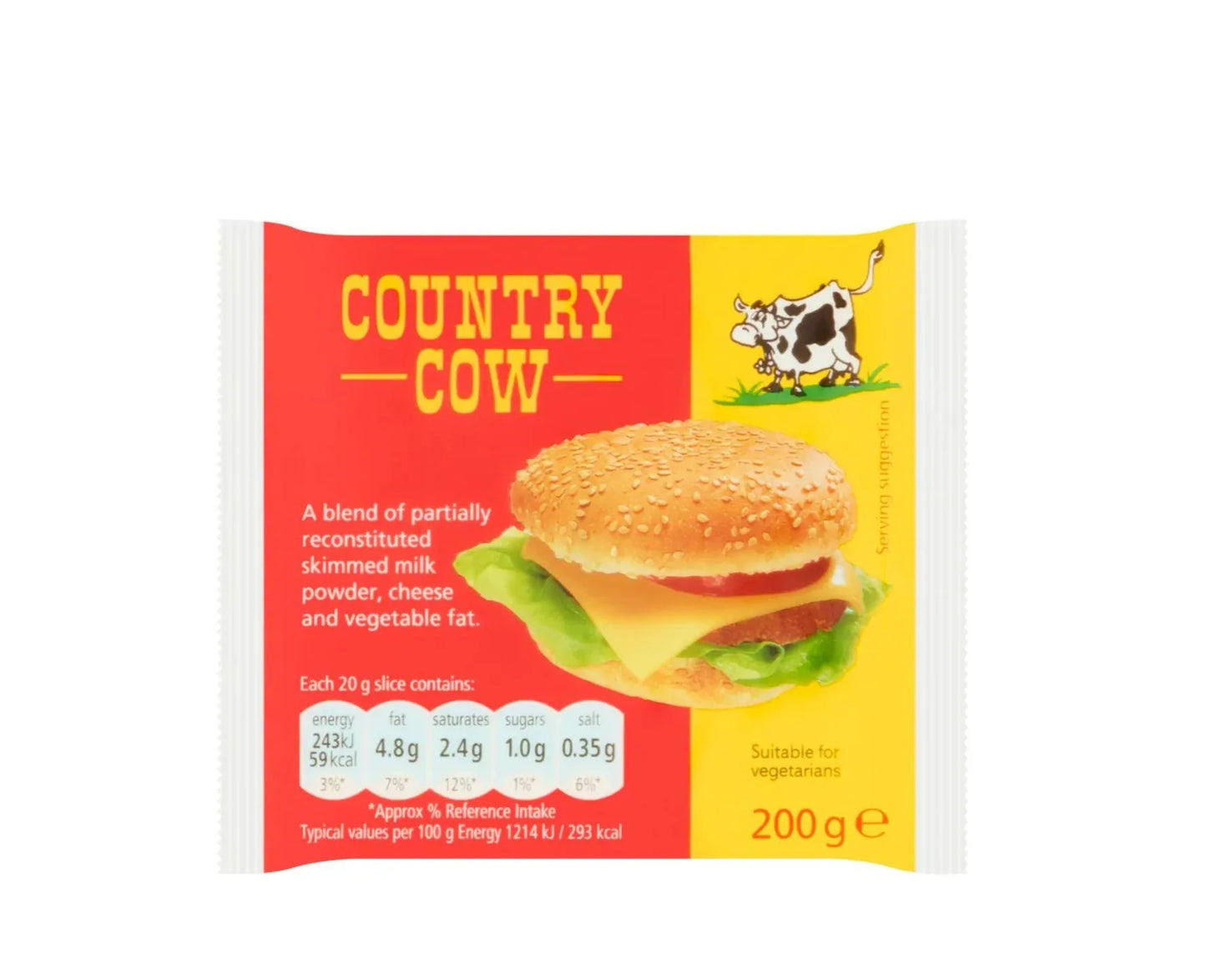COUNTRY COW CHEESE SINGLE 10 -200G - Kashmir Watan Foodstores