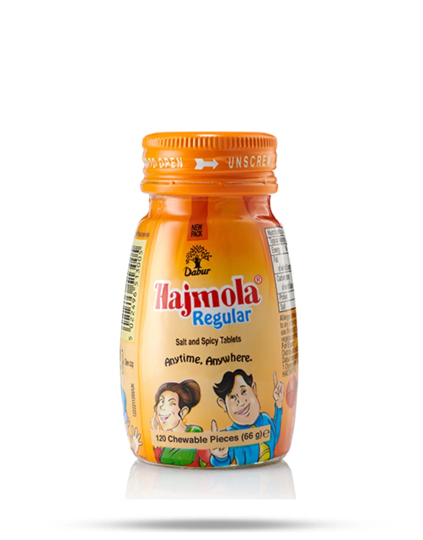 DABUR HAJMOLA REGULAR 120PC 66G - Kashmir Watan Foodstores