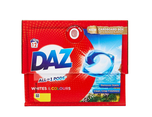 DAZ ALL IN 1 PODS WHIT & COLOUR 12'S - Kashmir Watan Foodstores