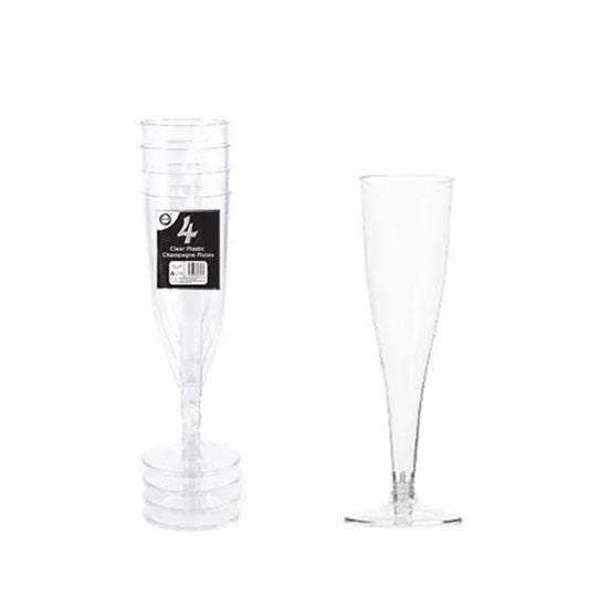 CHAMPAGNE FLUTE CLEAR 4PCS - Kashmir Watan Foodstores