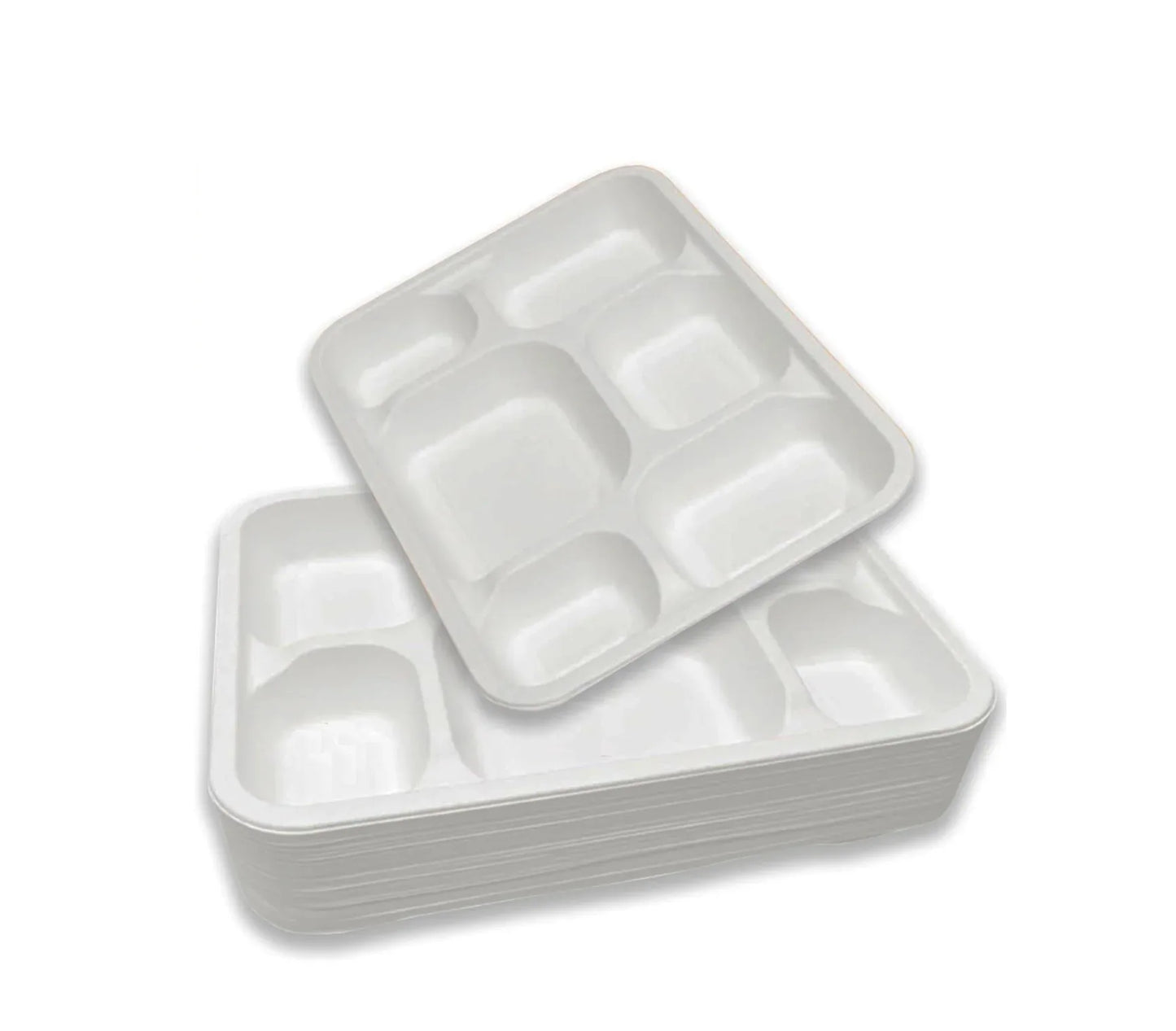 DID 6 COMPARTMENT H/D THALI 50PCS - Kashmir Watan Foodstores