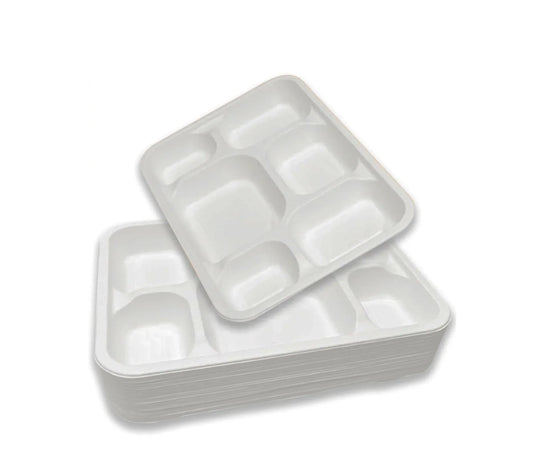 DID 6 COMPARTMENT H/D THALI 50PCS - Kashmir Watan Foodstores