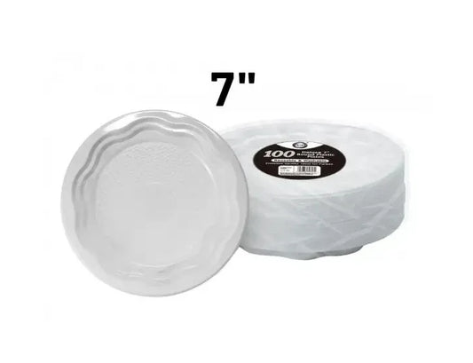 DID DELUXE REUSABLE PLATES 7'' 100PK - Kashmir Watan Foodstores