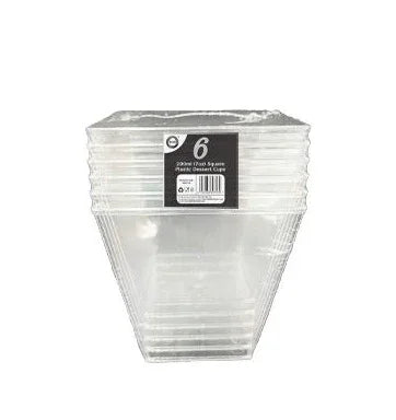 DID DESSERT CUPS 200ML (7oz) SQUARE 6PCS - Kashmir Watan Foodstores