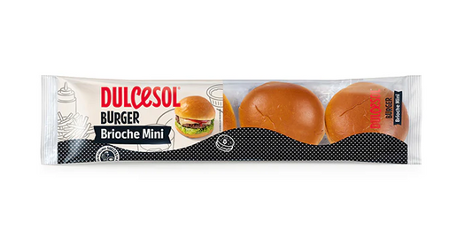 DULCESOL BRIOCHE BURGER MINI BUNS 8PK