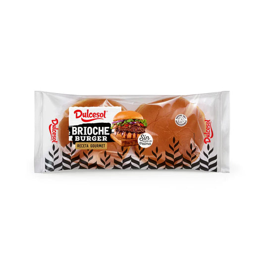 DULCESOL BRIOCHE BURGERS BUNS 300G 4PK
