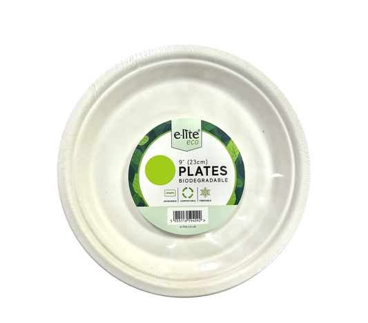 E-LITE 9" REUSABLE 23CM PLATES 40Pcs - Kashmir Watan Foodstores