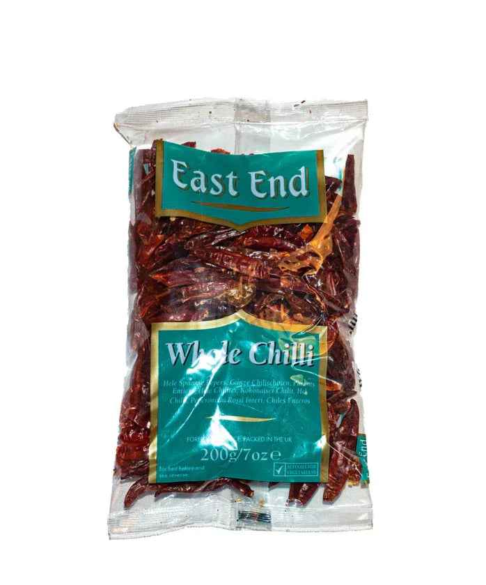 EE RED CHILLI WHOLE 200G - Kashmir Watan Foodstores