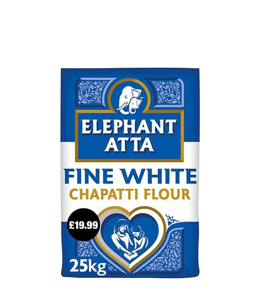 ELEPHANT WHITE ATTA 25KG - Kashmir Watan Foodstores