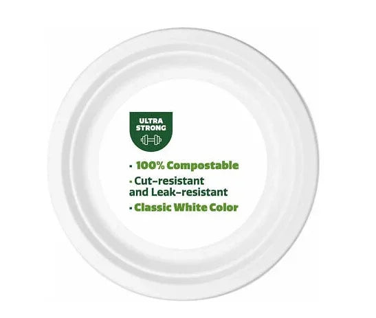 ELITE BIODEGRADEBLE 10'' PLATES 8PK - Kashmir Watan Foodstores