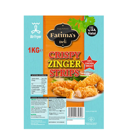 FATIMA CRISPY ZINGER STRIPS 1KG - Kashmir Watan Foodstores
