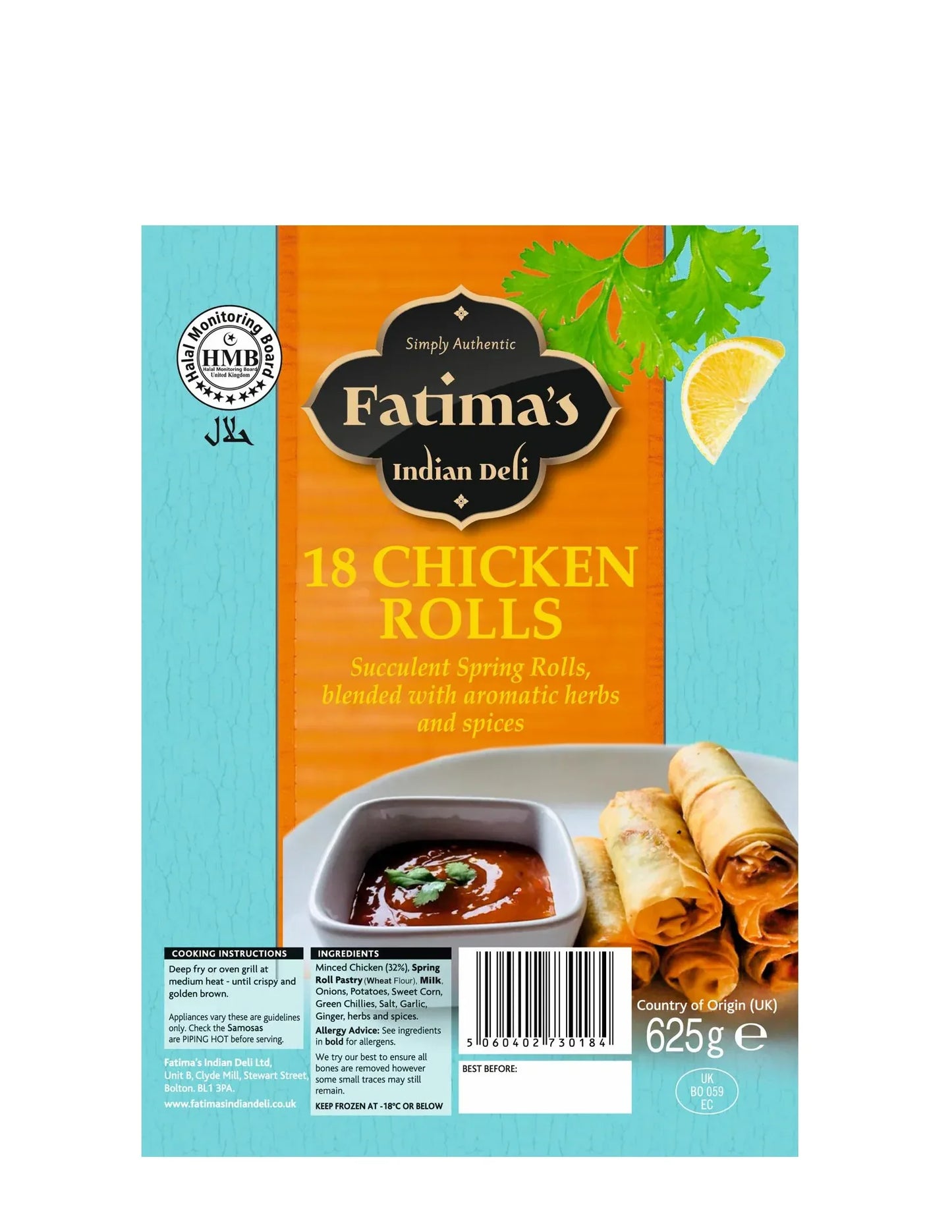 FATIMA'S CHICKEN ROLL 18PK - Kashmir Watan Foodstores