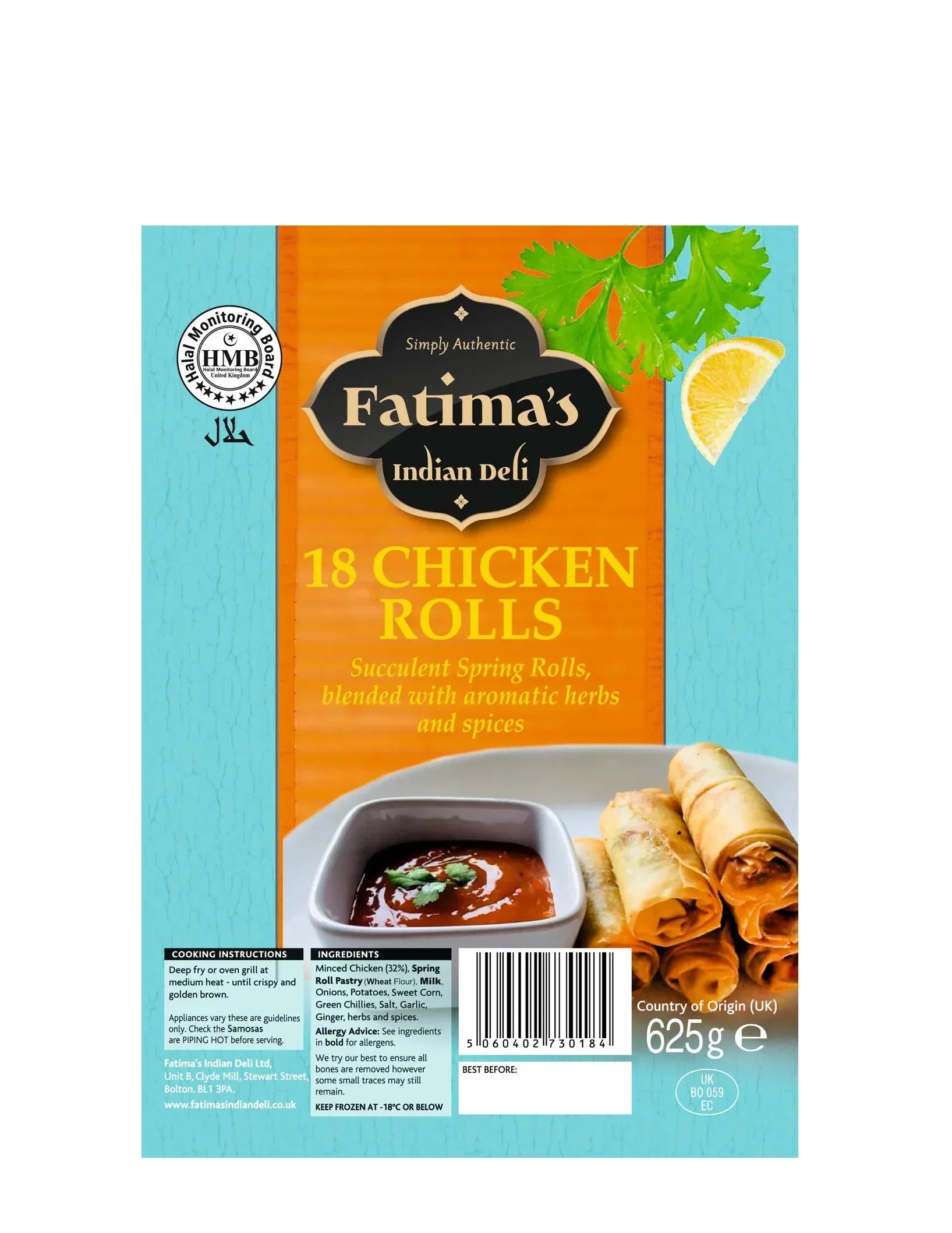 FATIMA'S CHICKEN ROLL 18PK - Kashmir Watan Foodstores