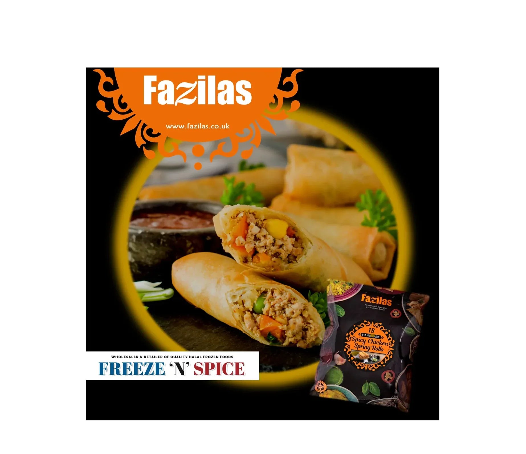 FAZILAS CHICKEN ROLL 18'S - Kashmir Watan Foodstores