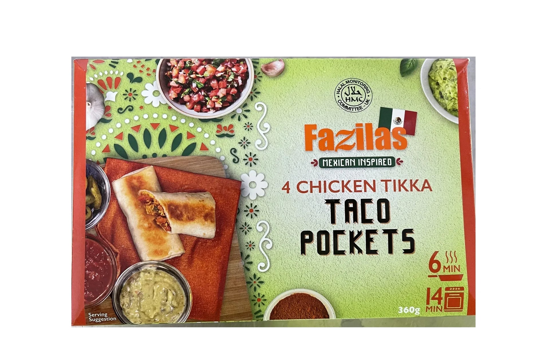FAZILASCHICKEN TIKKA TACOS 4PK 360G - Kashmir Watan Foodstores