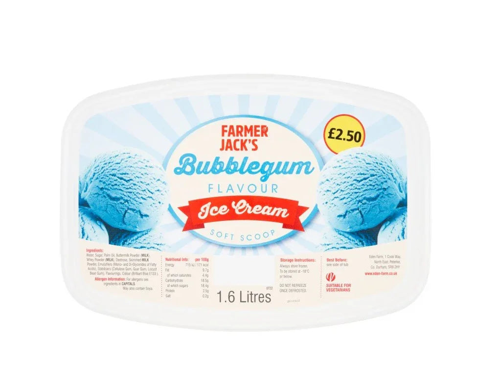 FJACK BUBBLEGUM ICE CREAM 1.6LTR PM£2.50 - Kashmir Watan Foodstores