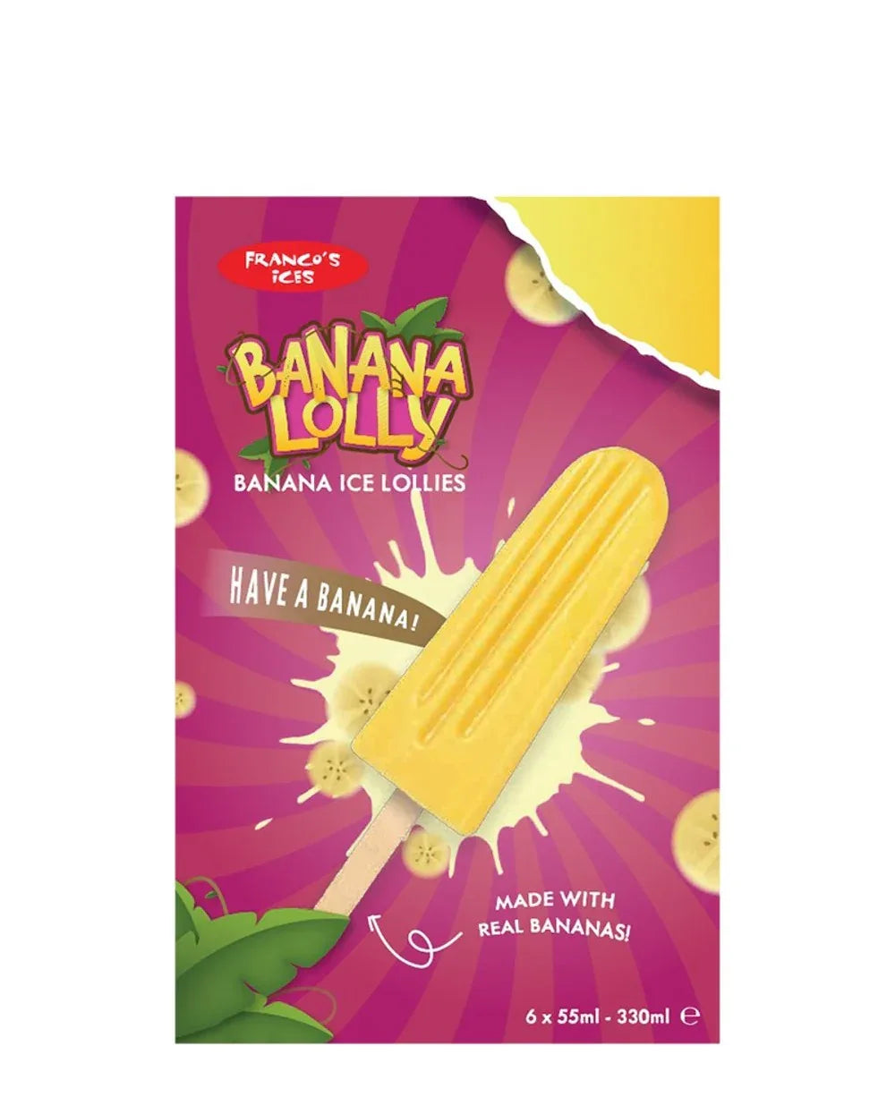 FRANCO ICE BANANA LOLLY 6X55ML 330ML PM£2 - Kashmir Watan Foodstores