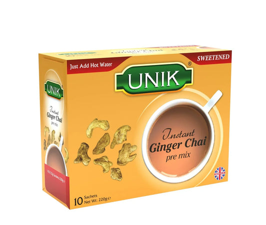 UNIK GINGER CHAI PRE MIX 220G 10SACHET - Kashmir Watan Foodstores