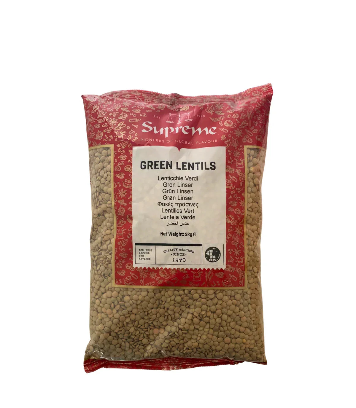 SQ GREEN LENTILS 2KG - Kashmir Watan Foodstores