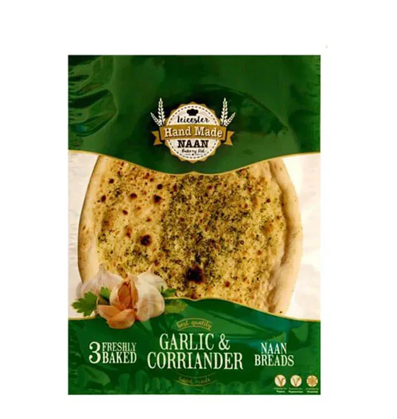 L/HAND MADE GARLIC & CORRIANDER NAAN 3PCS - Kashmir Watan Foodstores