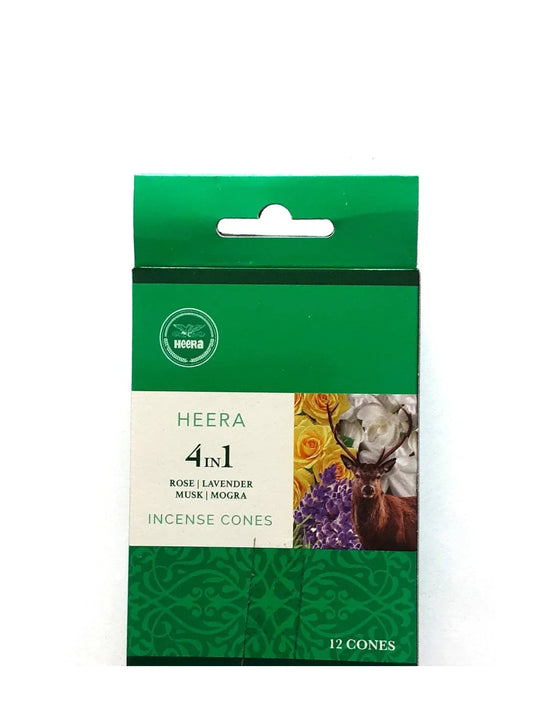 HEERA 4 IN 1 DHOOP CONES 12PCS - Kashmir Watan Foodstores