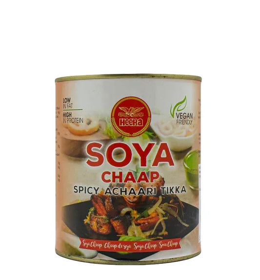 HEERA SOYA CHAAP SPICY ACHARI TIKKA 800G - Kashmir Watan Foodstores