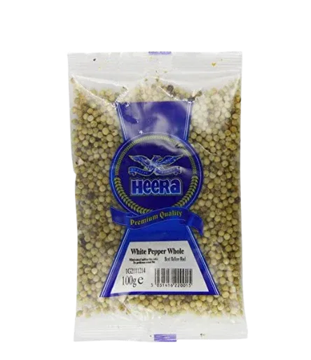 WHITE PEPPER WHOLE 300G (HEERA) - Kashmir Watan Foodstores