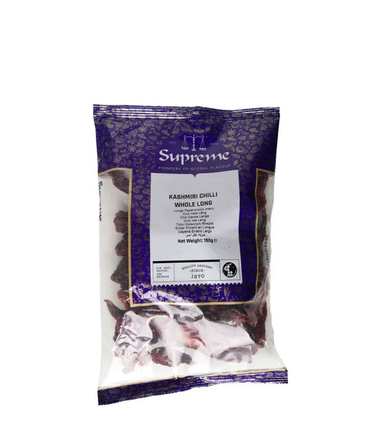 KASHMIRI CHILLI WHOLE 150G (SUPREME QUALITY) - Kashmir Watan Foodstores