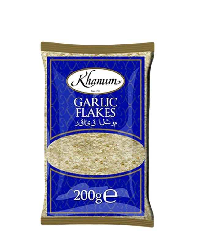 KHANUM GARLIC FLAKES GRANULES 200G - Kashmir Watan Foodstores