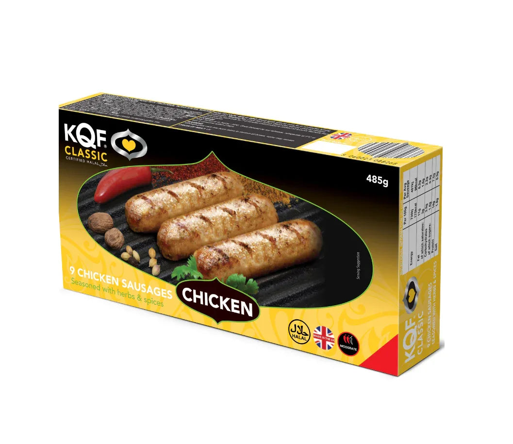 KQF Classic Chicken Sausages 9PCS - Kashmir Watan Foodstores