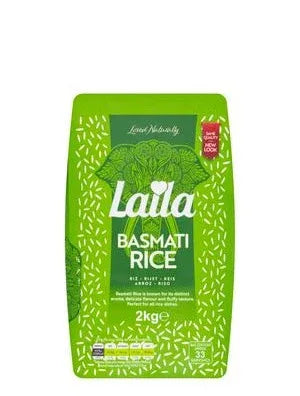 LAILA BASMATI RICE 2KG PM£3.99 - Kashmir Watan Foodstores