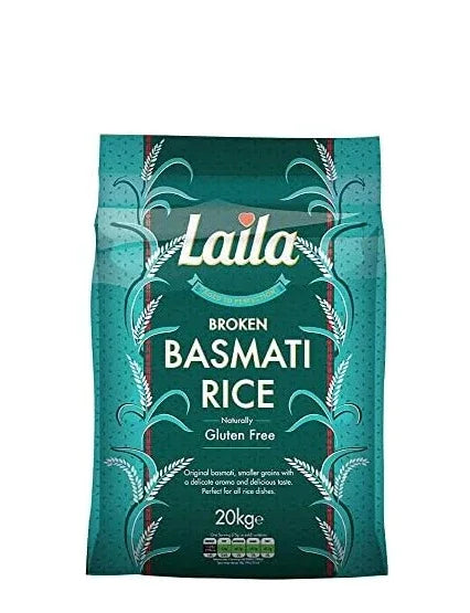 LAILA BROKEN BASMATI 20KG - Kashmir Watan Foodstores