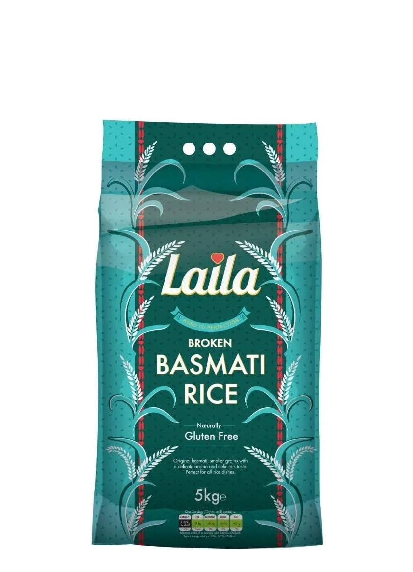 LAILA BROKEN BASMATI 5KG - Kashmir Watan Foodstores