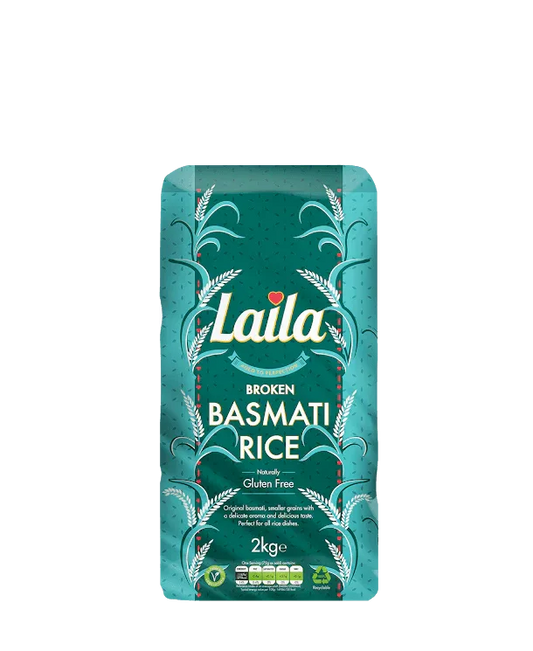 LAILA BROKEN BASMATI RICE 2KG - Kashmir Watan Foodstores