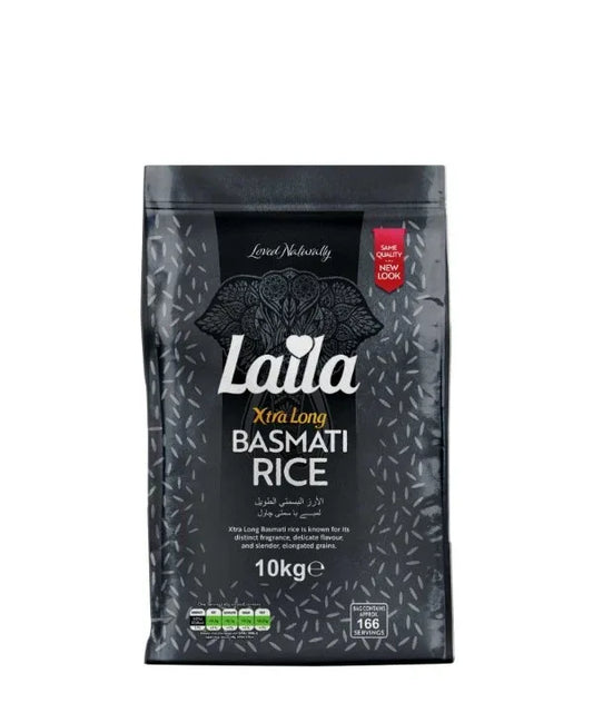 LAILA EXTRA LONG GRAIN BASMATI RICE 10KG - Kashmir Watan Foodstores