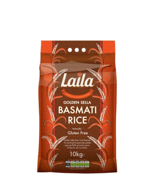 LAILA GOLDEN SELLA BASMATI RICE 10KG - Kashmir Watan Foodstores