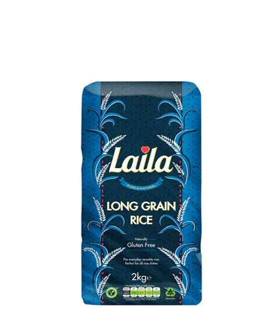 LAILA LONG GRAIN RICE 2KG - Kashmir Watan Foodstores