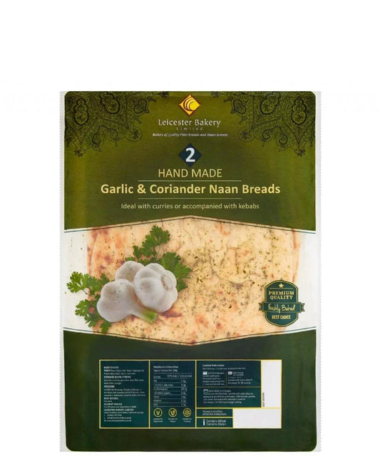 L/B LARGE NAAN BREAD GARLIC & CORIANDER 2PCS - Kashmir Watan Foodstores