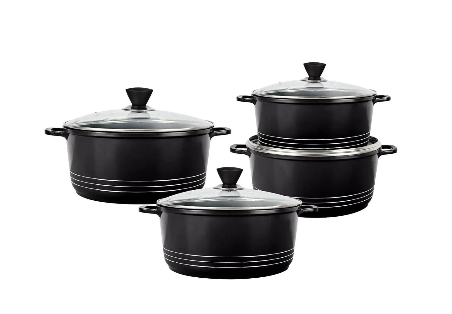 LARIA NON-STICK DIE-CAST STOCKPOT SET 4PC - Kashmir Watan Foodstores