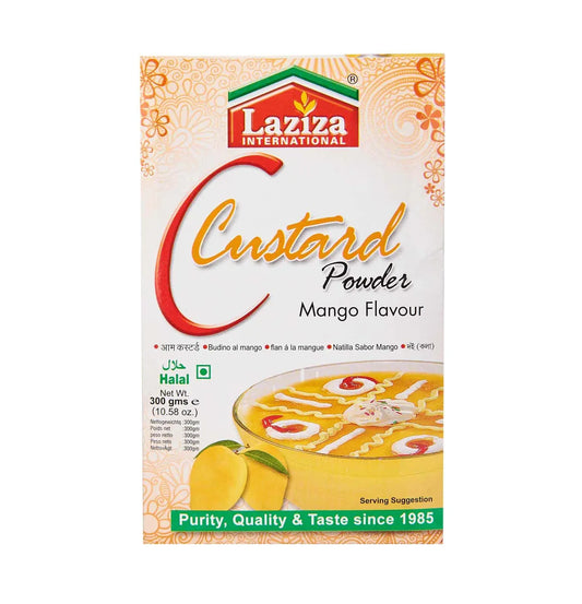 LAZIZA CUSTARD POWDER MANGO 300G - Kashmir Watan Foodstores