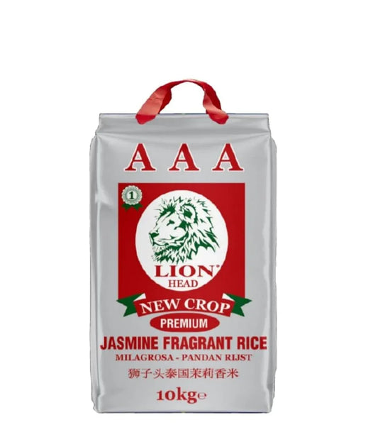 LION HEAD AAA JASMINE RICE 10KG - Kashmir Watan Foodstores