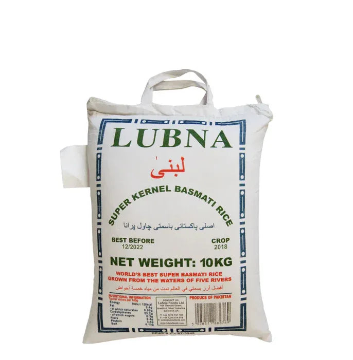 LUBNA RICE 10KG - Kashmir Watan Foodstores
