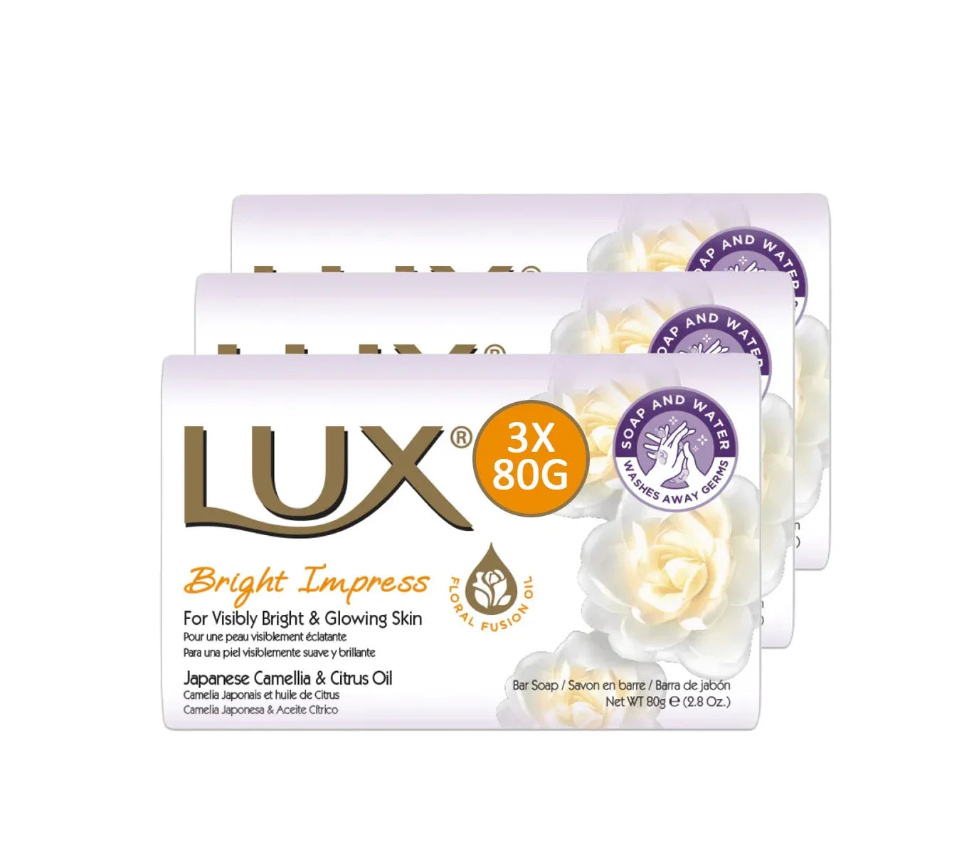 LUX SOAP BRIGHT IMPRESS 3X80G - Kashmir Watan Foodstores