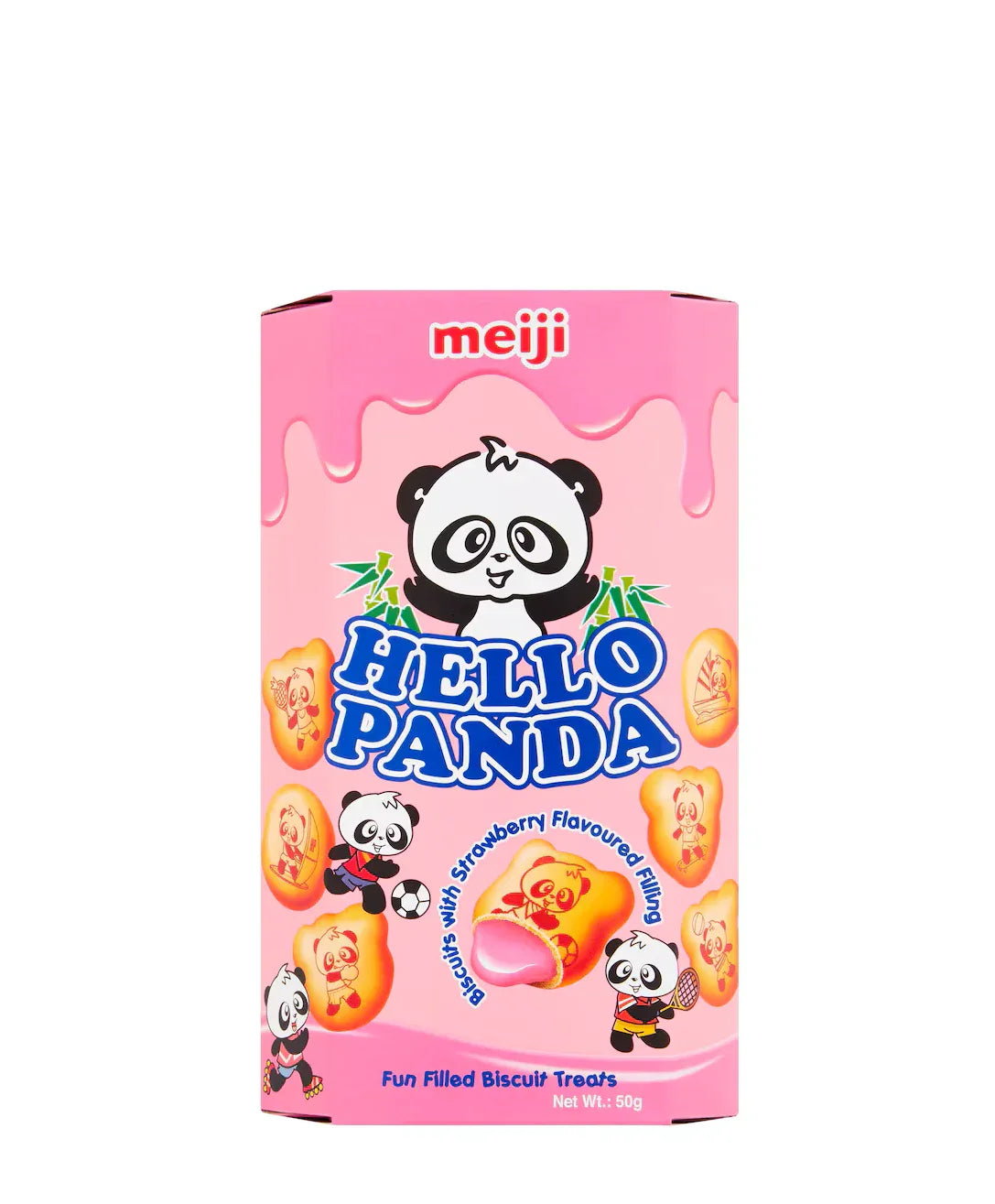 MEIJI HELLO PANDA STRAWBERRY F/BISCUITS 50G - Kashmir Watan Foodstores