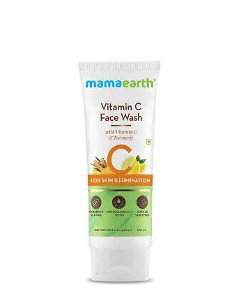 VITAMIN C FACE WASH 100ML (MAMAEARTH) - Kashmir Watan Foodstores