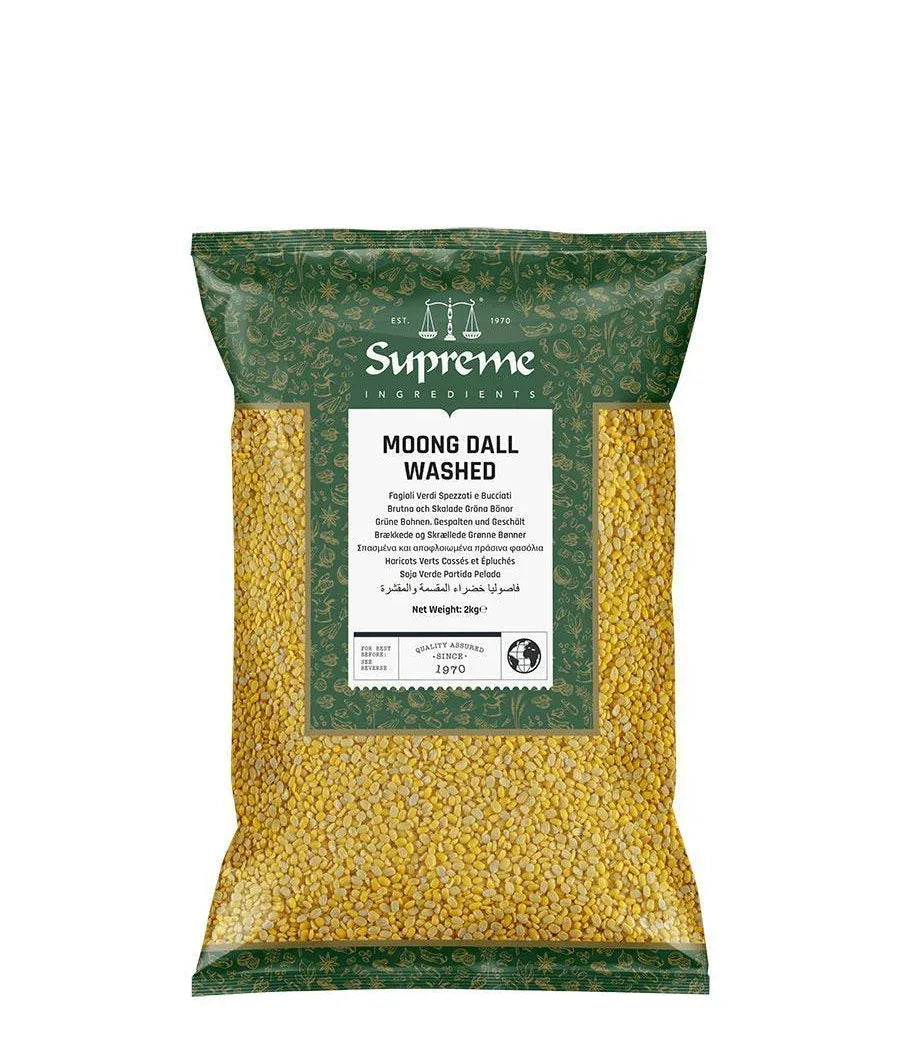 SUPREME QUALITY MOONG DALL WASHED 2KG - Kashmir Watan Foodstores