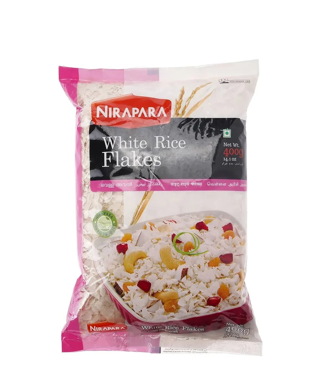 NIRAPARA WHITE RICE FLAKES AVAL 400g - Kashmir Watan Foodstores