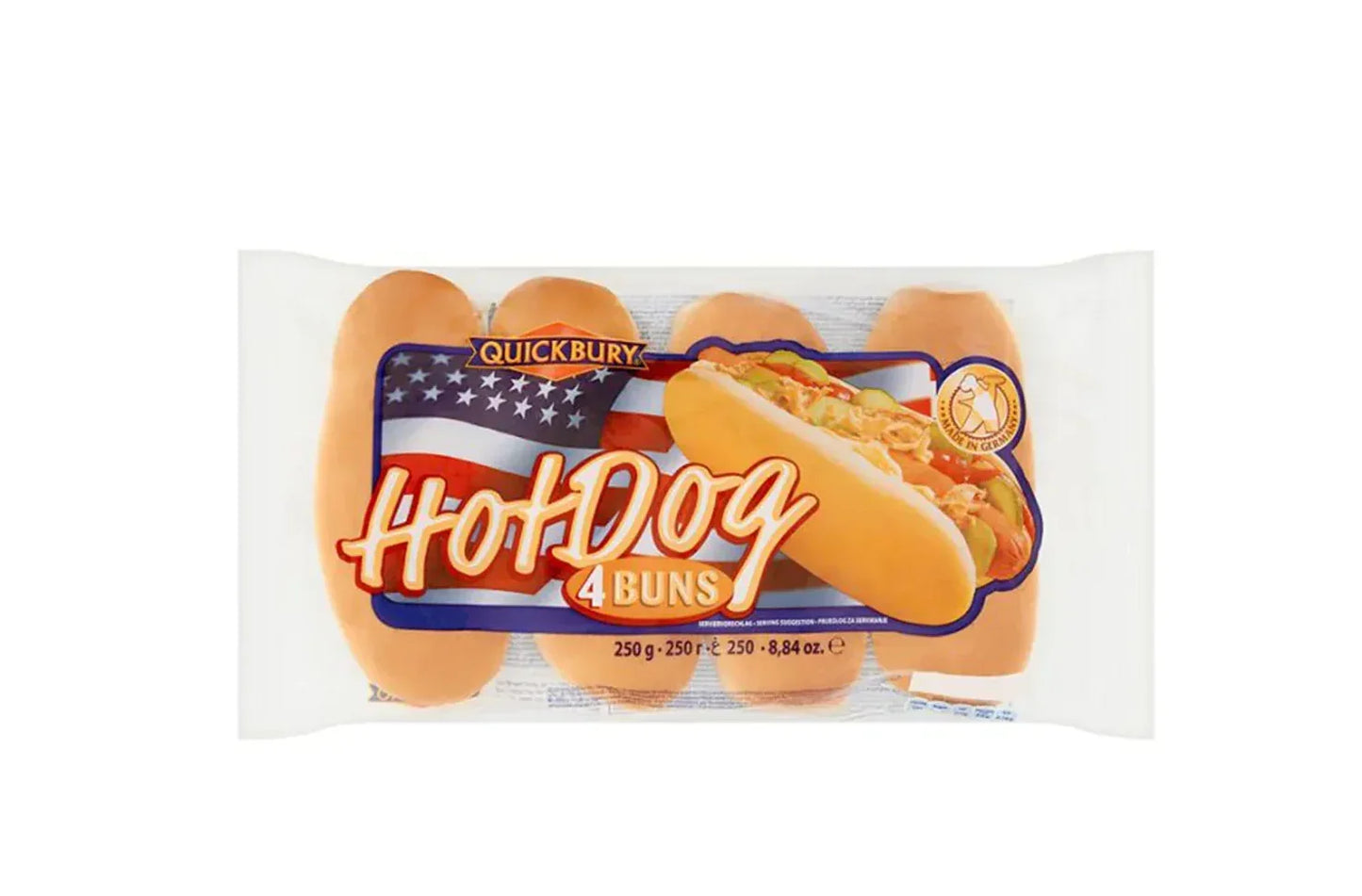 QUICKBURY HOT DOG BUNS 250g 4PK - Kashmir Watan Foodstores