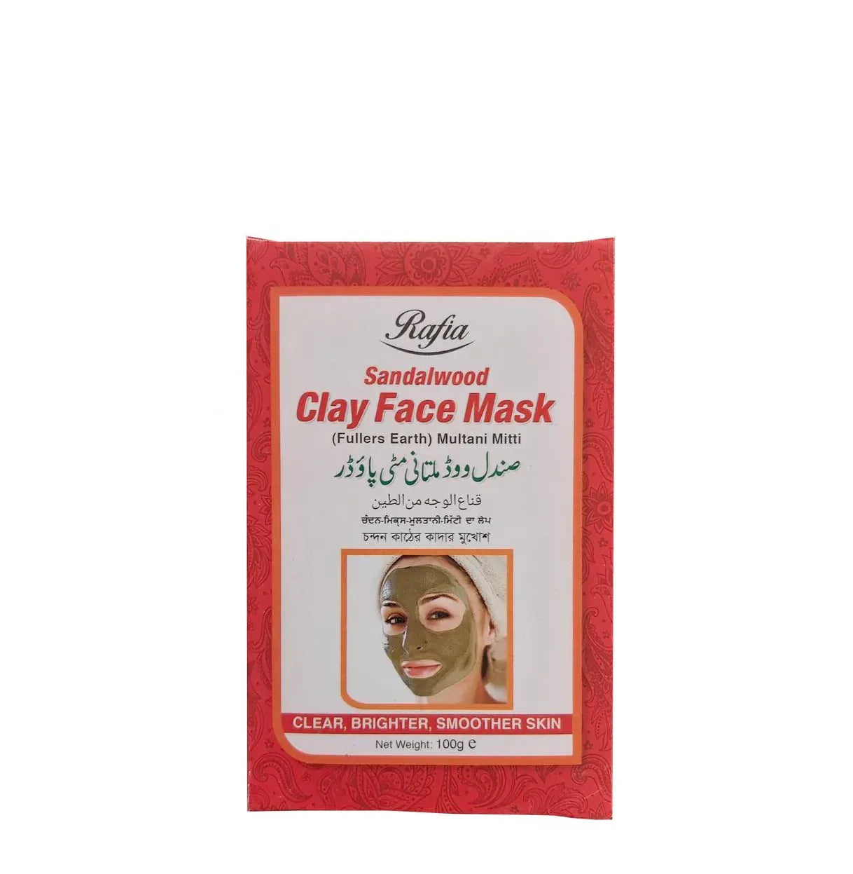 RAFIA SANDALWOOD CLAY FACE MASK 100G - Kashmir Watan Foodstores