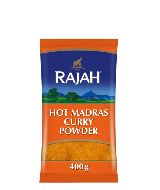 RAJAH HOT MADRAS CURRY POWDER 400G - Kashmir Watan Foodstores